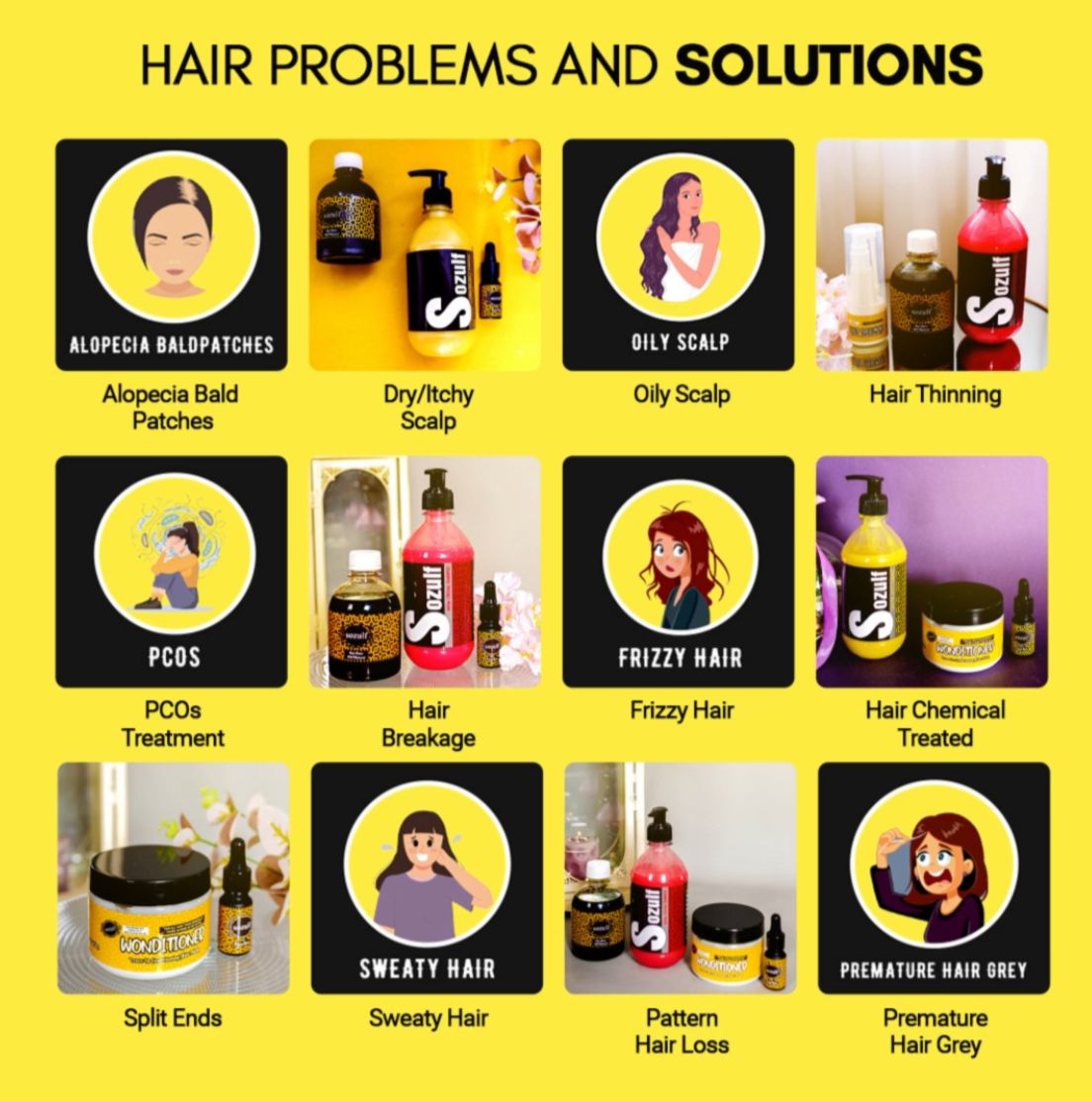 Hair Problems & Curated Solutions